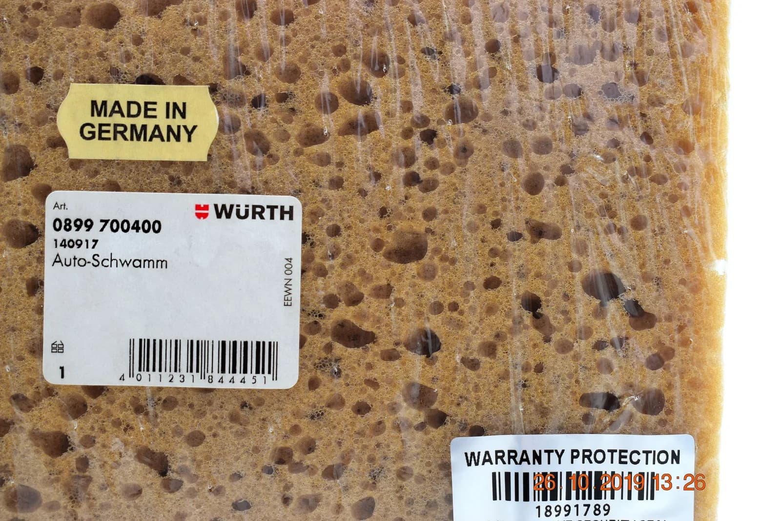Würth Würth Yıkama Süngeri arka etiket