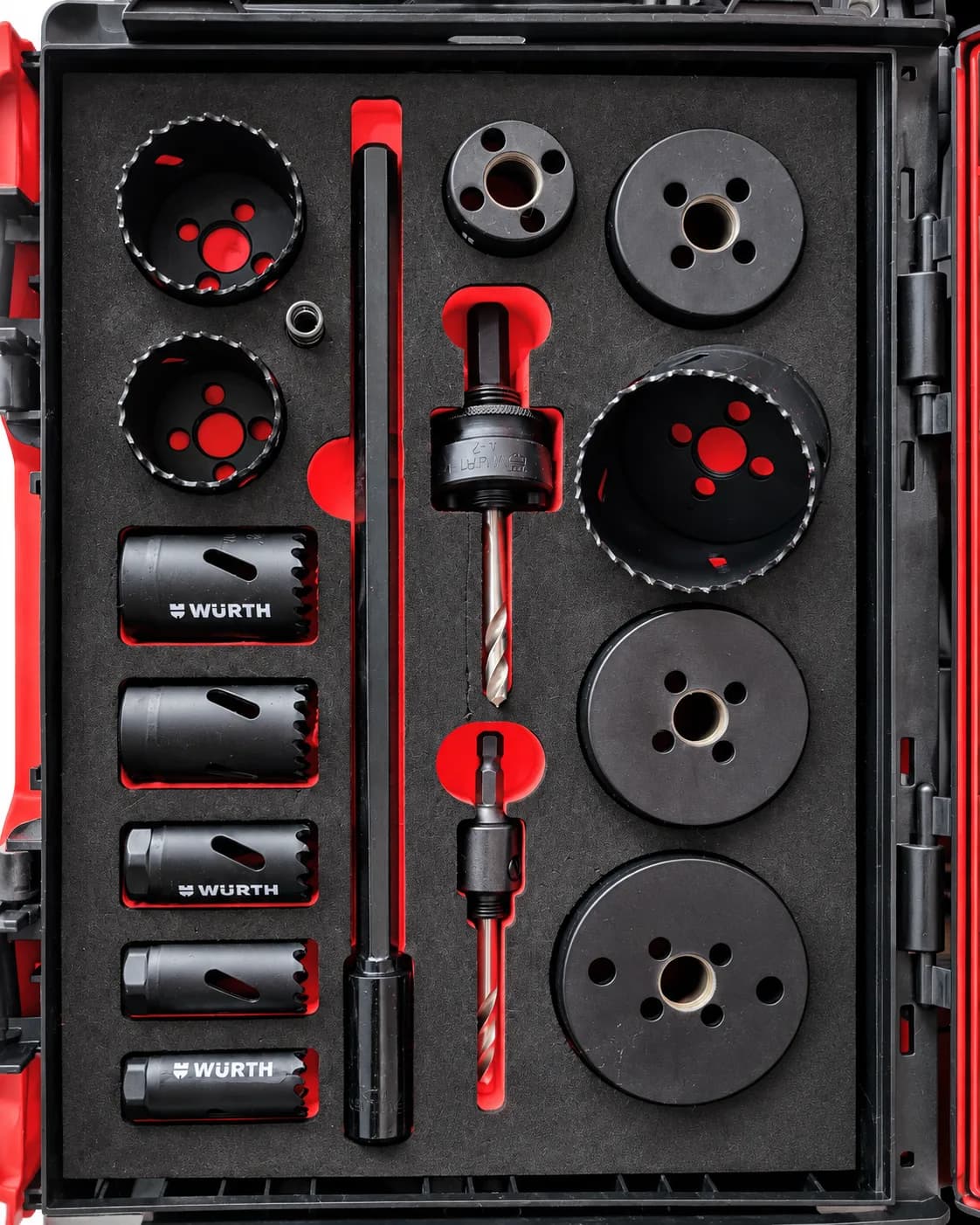 Würth HSS-Co8 Bi-Metal Panç Seti 19-76 mm 16 Parça Sistem Çantalı görsel 4