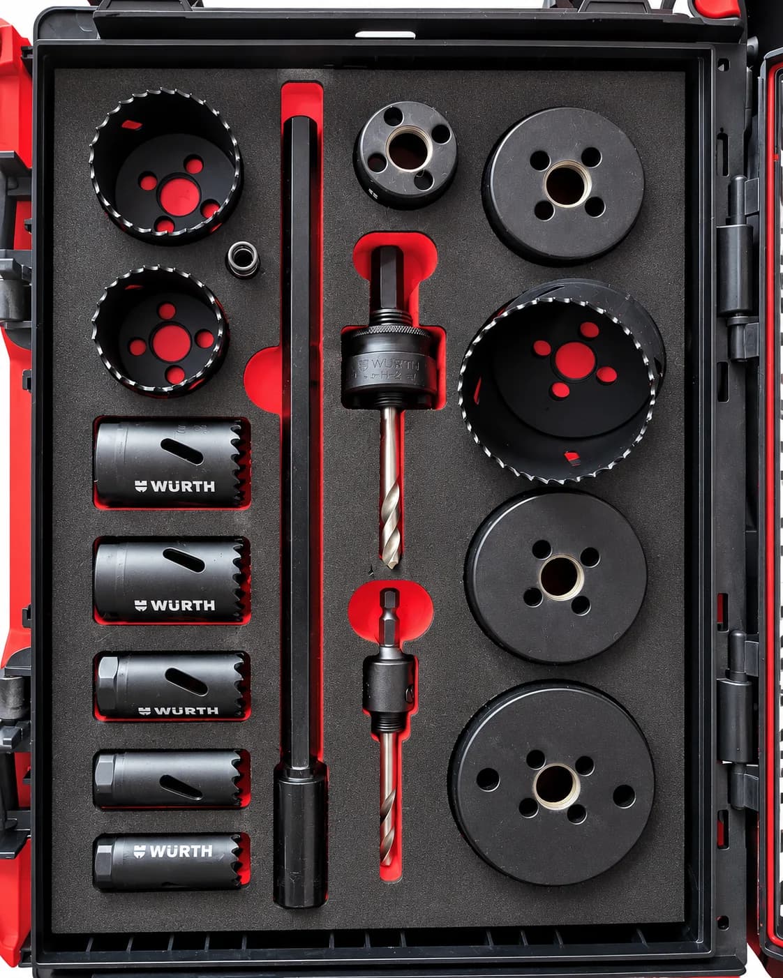 Würth HSS-Co8 Bi-Metal Panç Seti 19-76 mm 16 Parça Sistem Çantalı görsel 3