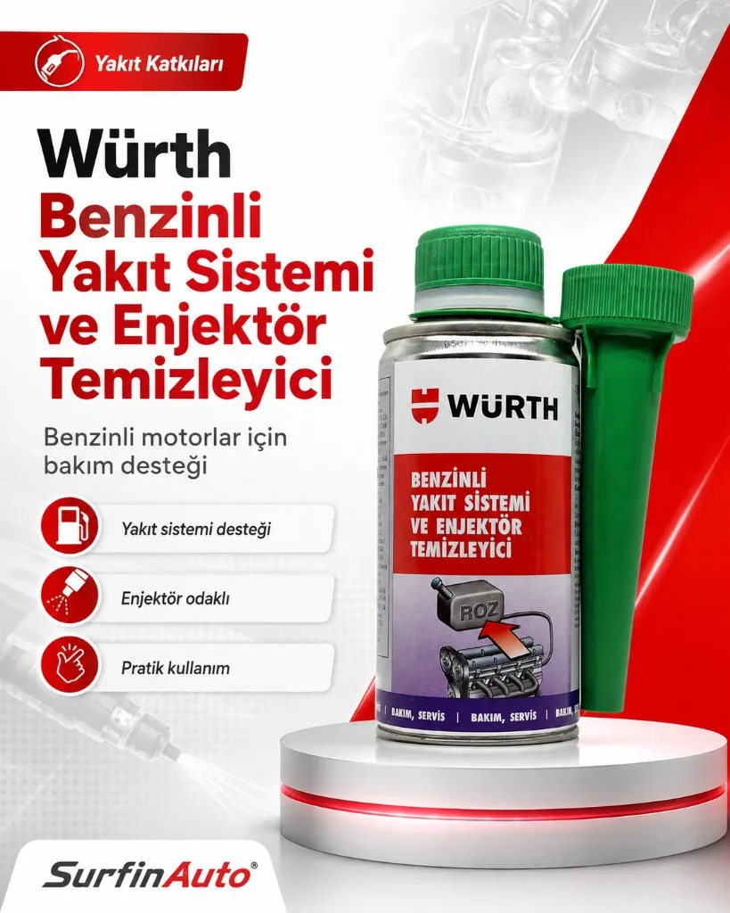 Würth Benzinli Yakıt Sistemi ve Enjektör Temizleyici 300 ml