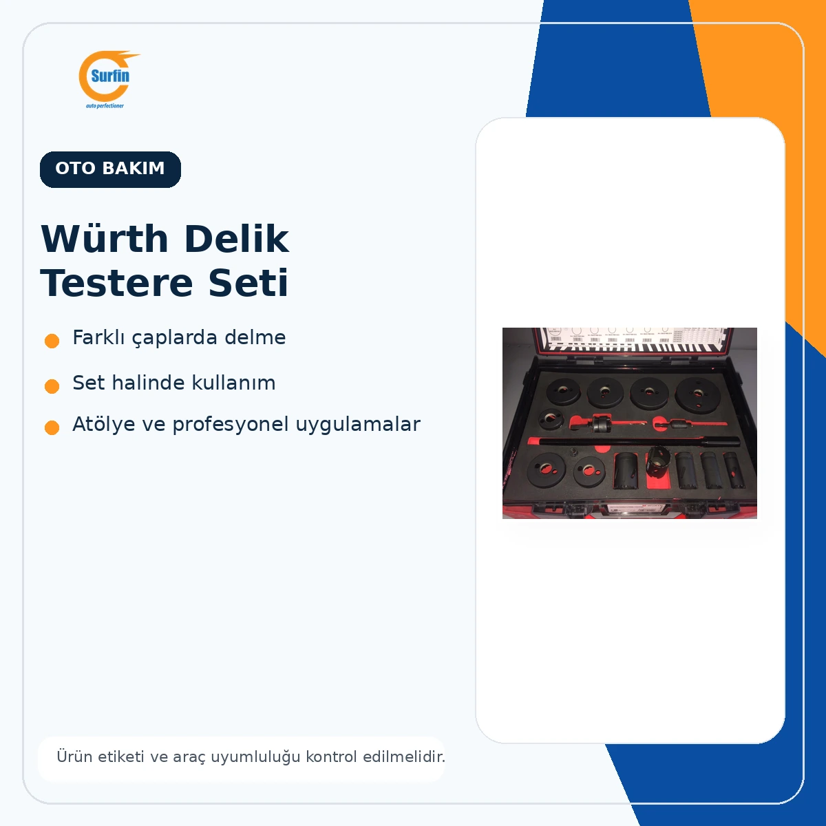 Würth hole saw set ürün görseli