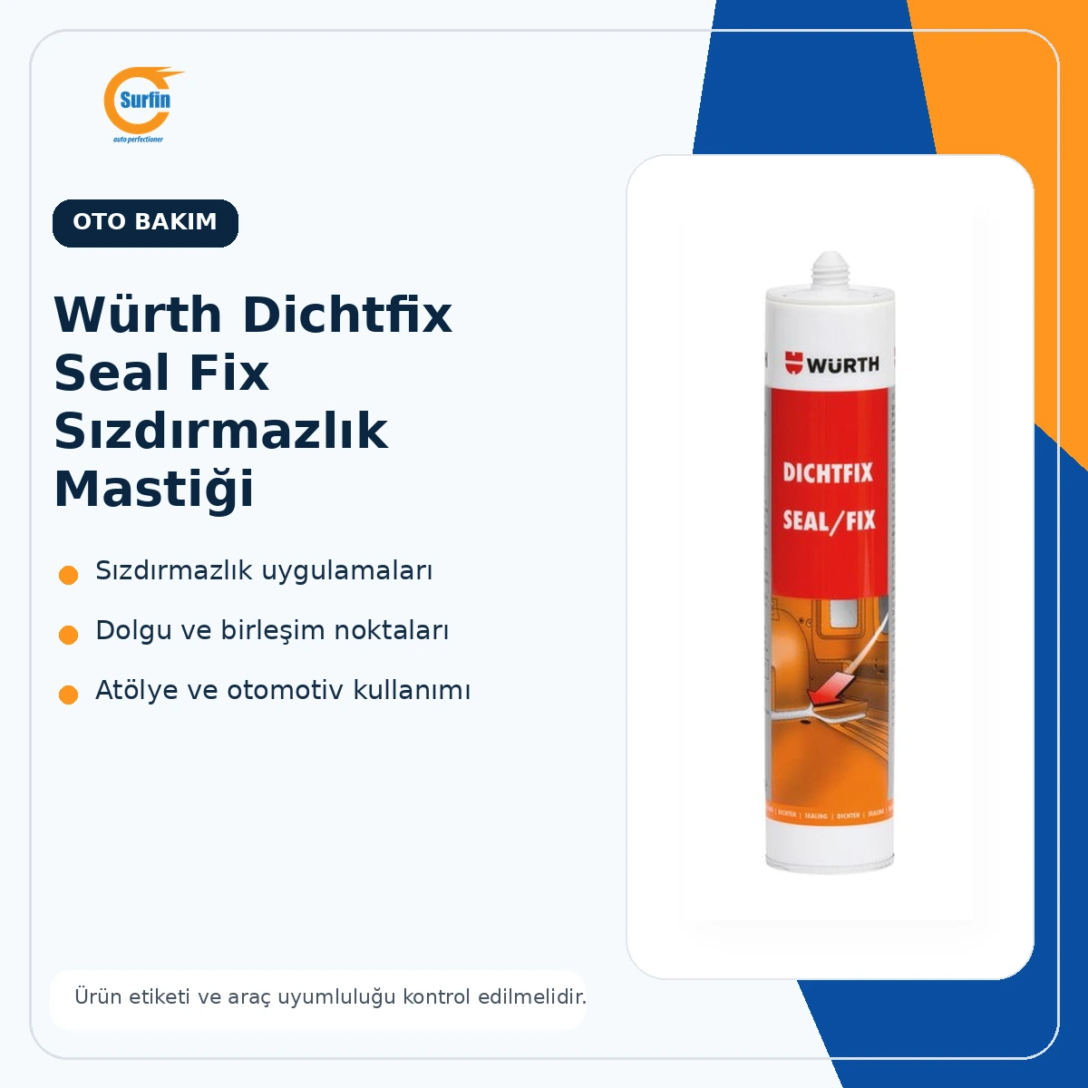Würth Seal Fix 310 ml sızdırmazlık mastiği
