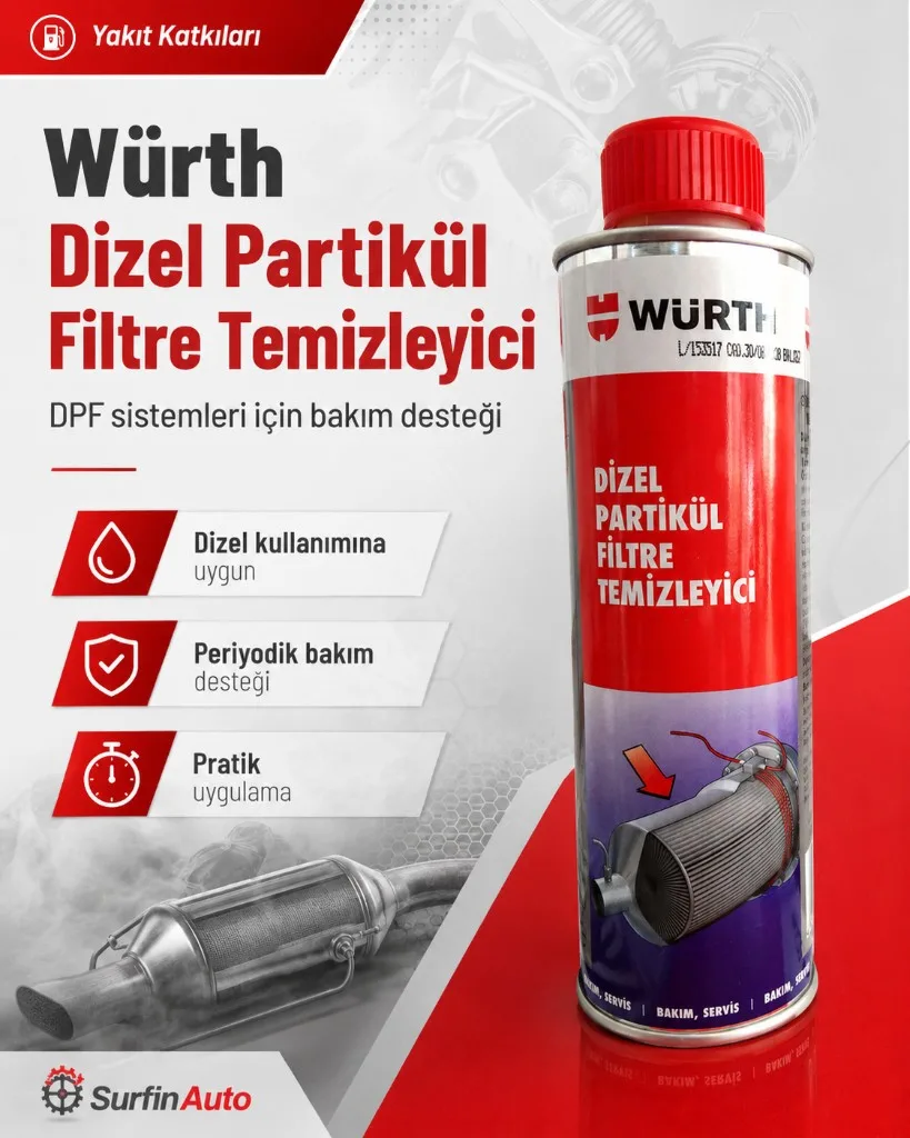 Würth dizel partikül filtre temizleyici 300 ml