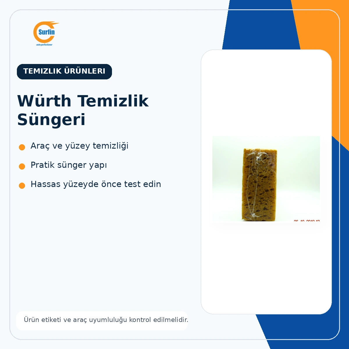 Würth temizlik süngeri ürün görseli
