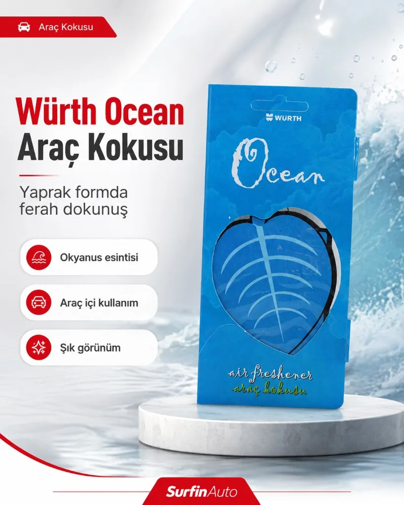 Würth Ocean yaprak tip asma araç kokusu