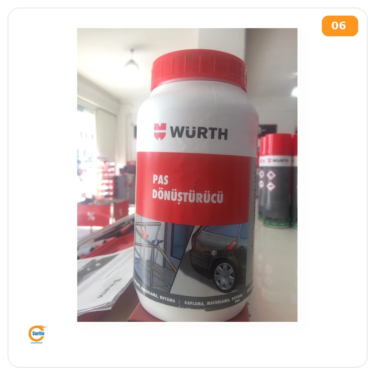 Würth pas dönüştürücü metal yüzey bakım ürünü