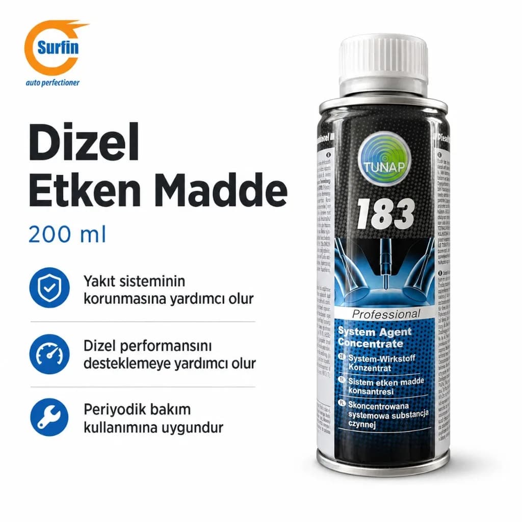 Dizel etken madde 200 ml yakıt sistemi bakım ürünü